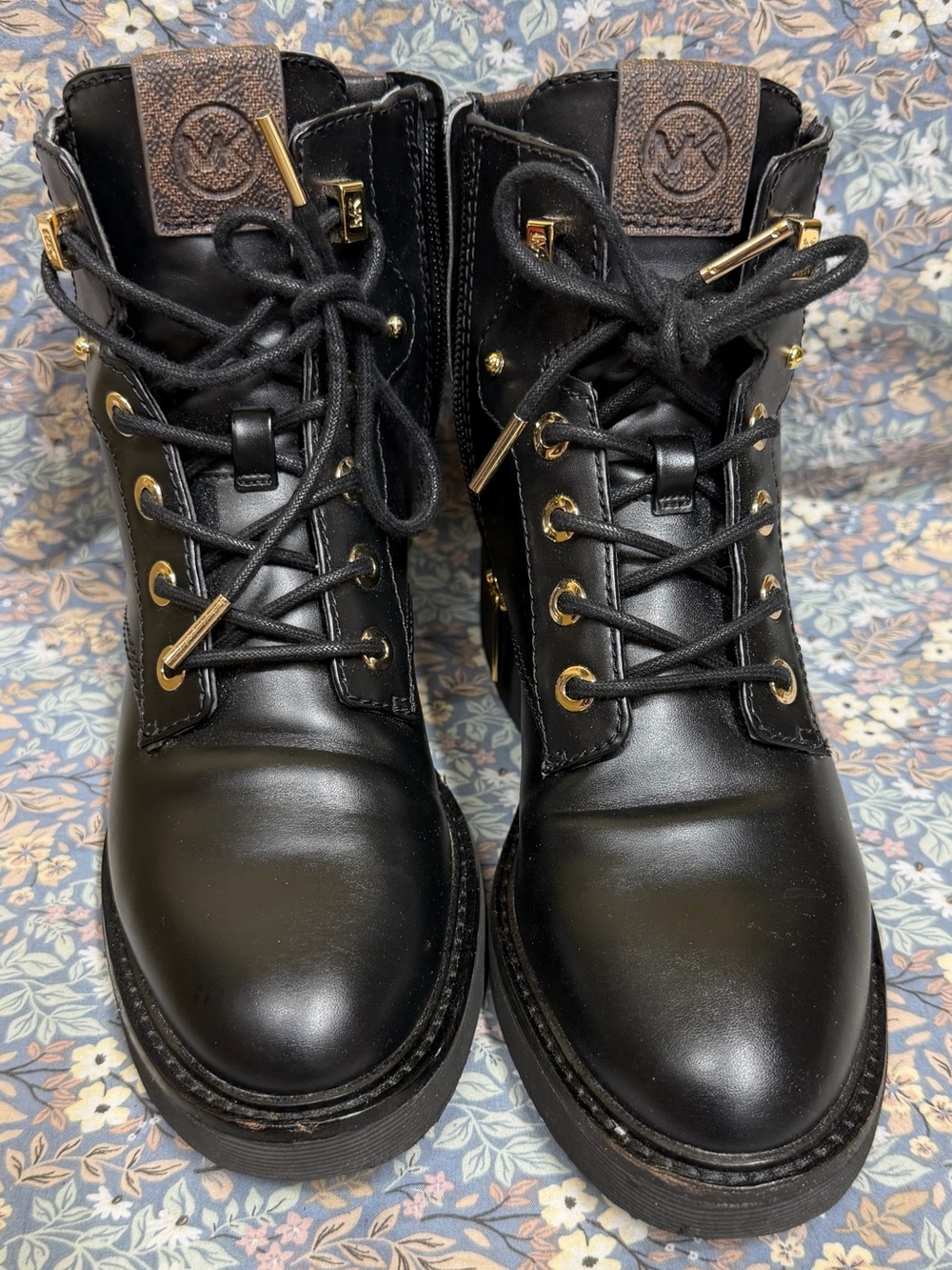 Michael Kors Trudy Bootie Black Faux Leather Boots